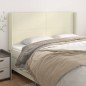 vidaXL Cabecero con orejas cuero sintético crema 163x16x118/128cm vidaXL Cabecero con orejas cuero sintético crema 163x16x118/128cm