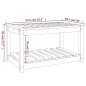 vidaXL Mesa de jardín madera maciza pino marrón miel 82,5x50,5x45 cm vidaXL Mesa de jardín madera maciza pino marrón miel 82,5x50,5x45 cm