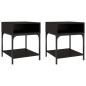 vidaXL Mesitas de noche 2 uds madera de ingeniería negro 40x41x50 cm vidaXL Mesitas de noche 2 uds madera de ingeniería negro 40x41x50 cm