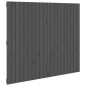 vidaXL Cabecero de cama de pared madera maciza pino gris 127,5x3x110cm vidaXL Cabecero de cama de pared madera maciza pino gris 127,5x3x110cm