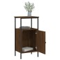 vidaXL Mesita de noche madera de ingeniería roble marrón 41x31x80 cm vidaXL Mesita de noche madera de ingeniería roble marrón 41x31x80 cm