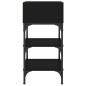 vidaXL Mesita de noche madera de ingeniería negro 35x34,5x70 cm vidaXL Mesita de noche madera de ingeniería negro 35x34,5x70 cm