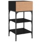 vidaXL Mesita de noche madera de ingeniería negro 35x34,5x70 cm vidaXL Mesita de noche madera de ingeniería negro 35x34,5x70 cm