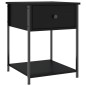 vidaXL Mesita de noche madera de ingeniería negra 44x45x58 cm vidaXL Mesita de noche madera de ingeniería negra 44x45x58 cm