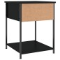 vidaXL Mesita de noche madera de ingeniería negra 44x45x58 cm vidaXL Mesita de noche madera de ingeniería negra 44x45x58 cm