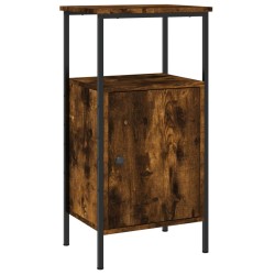vidaXL Mesita de noche madera de ingeniería roble ahumado 41x31x80 cm