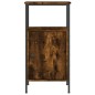 vidaXL Mesita de noche madera de ingeniería roble ahumado 41x31x80 cm vidaXL Mesita de noche madera de ingeniería roble ahumado 41x31x80 cm