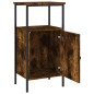 vidaXL Mesita de noche madera de ingeniería roble ahumado 41x31x80 cm vidaXL Mesita de noche madera de ingeniería roble ahumado 41x31x80 cm