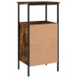 vidaXL Mesita de noche madera de ingeniería roble ahumado 41x31x80 cm vidaXL Mesita de noche madera de ingeniería roble ahumado 41x31x80 cm