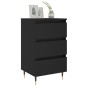 vidaXL Mesitas de noche 2 uds madera de ingeniería negro 40x35x69 cm vidaXL Mesitas de noche 2 uds madera de ingeniería negro 40x35x69 cm