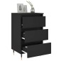 vidaXL Mesitas de noche 2 uds madera de ingeniería negro 40x35x69 cm vidaXL Mesitas de noche 2 uds madera de ingeniería negro 40x35x69 cm