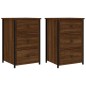 vidaXL Mesitas noche 2 uds madera ingeniería marrón roble 40x36x60 cm vidaXL Mesitas noche 2 uds madera ingeniería marrón roble 40x36x60 cm