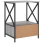 vidaXL Mesita de noche madera de ingeniería gris Sonoma 50x41x65 cm vidaXL Mesita de noche madera de ingeniería gris Sonoma 50x41x65 cm