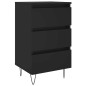 vidaXL Mesita de noche madera de ingeniería negro 40x35x69 cm vidaXL Mesita de noche madera de ingeniería negro 40x35x69 cm