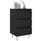 vidaXL Mesita de noche madera de ingeniería negro 40x35x69 cm vidaXL Mesita de noche madera de ingeniería negro 40x35x69 cm