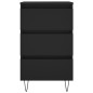 vidaXL Mesita de noche madera de ingeniería negro 40x35x69 cm vidaXL Mesita de noche madera de ingeniería negro 40x35x69 cm