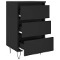 vidaXL Mesita de noche madera de ingeniería negro 40x35x69 cm vidaXL Mesita de noche madera de ingeniería negro 40x35x69 cm