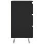 vidaXL Mesita de noche madera de ingeniería negro 40x35x69 cm vidaXL Mesita de noche madera de ingeniería negro 40x35x69 cm