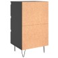 vidaXL Mesita de noche madera de ingeniería negro 40x35x69 cm vidaXL Mesita de noche madera de ingeniería negro 40x35x69 cm