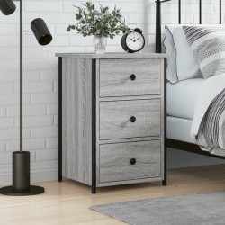 vidaXL Mesita de noche madera de ingeniería gris Sonoma 40x36x60 cm