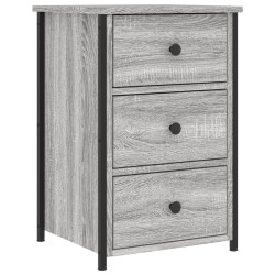 vidaXL Mesita de noche madera de ingeniería gris Sonoma 40x36x60 cm