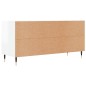 vidaXL Mueble de TV madera de ingeniería blanco brillo 104x35x50 cm