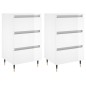 vidaXL Mesitas noche 2 uds madera ingeniería blanco brillo 40x35x69 cm vidaXL Mesitas noche 2 uds madera ingeniería blanco brillo 40x35x69 cm