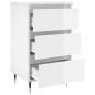 vidaXL Mesitas noche 2 uds madera ingeniería blanco brillo 40x35x69 cm vidaXL Mesitas noche 2 uds madera ingeniería blanco brillo 40x35x69 cm