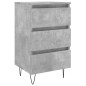 vidaXL Mesita de noche madera de ingeniería gris hormigón 40x35x69 cm vidaXL Mesita de noche madera de ingeniería gris hormigón 40x35x69 cm