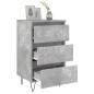 vidaXL Mesita de noche madera de ingeniería gris hormigón 40x35x69 cm vidaXL Mesita de noche madera de ingeniería gris hormigón 40x35x69 cm