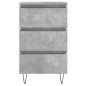 vidaXL Mesita de noche madera de ingeniería gris hormigón 40x35x69 cm vidaXL Mesita de noche madera de ingeniería gris hormigón 40x35x69 cm