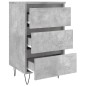 vidaXL Mesita de noche madera de ingeniería gris hormigón 40x35x69 cm vidaXL Mesita de noche madera de ingeniería gris hormigón 40x35x69 cm