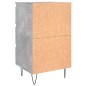 vidaXL Mesita de noche madera de ingeniería gris hormigón 40x35x69 cm vidaXL Mesita de noche madera de ingeniería gris hormigón 40x35x69 cm