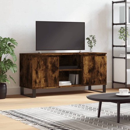 vidaXL Mueble de TV madera de ingeniería roble ahumado 104x35x50 cm