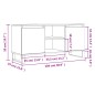 vidaXL Mueble de TV madera de ingeniería roble ahumado 104x35x50 cm