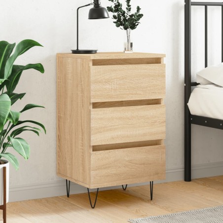 vidaXL Mesita de noche madera de ingeniería roble Sonoma 40x35x69 cm