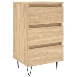 vidaXL Mesita de noche madera de ingeniería roble Sonoma 40x35x69 cm