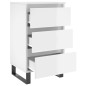 vidaXL Mesitas noche 2 uds madera ingeniería blanco brillo 40x35x69 cm vidaXL Mesitas noche 2 uds madera ingeniería blanco brillo 40x35x69 cm
