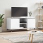vidaXL Mueble de TV madera de ingeniería blanco 104x35x50 cm vidaXL Mueble de TV madera de ingeniería blanco 104x35x50 cm