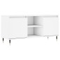 vidaXL Mueble de TV madera de ingeniería blanco 104x35x50 cm vidaXL Mueble de TV madera de ingeniería blanco 104x35x50 cm