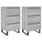 vidaXL Mesita de noche 2 uds madera ingeniería gris Sonoma 40x35x69 cm vidaXL Mesita de noche 2 uds madera ingeniería gris Sonoma 40x35x69 cm