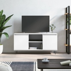vidaXL Mueble de TV madera de ingeniería blanco 104x35x50 cm