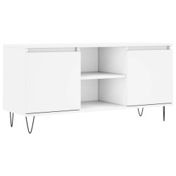 vidaXL Mueble de TV madera de ingeniería blanco 104x35x50 cm