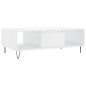 vidaXL Mesa de centro madera de ingeniería blanco brillo 104x60x35 cm vidaXL Mesa de centro madera de ingeniería blanco brillo 104x60x35 cm