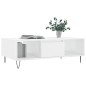vidaXL Mesa de centro madera de ingeniería blanco brillo 104x60x35 cm vidaXL Mesa de centro madera de ingeniería blanco brillo 104x60x35 cm