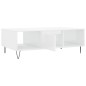 vidaXL Mesa de centro madera de ingeniería blanco brillo 104x60x35 cm vidaXL Mesa de centro madera de ingeniería blanco brillo 104x60x35 cm