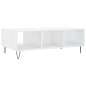 vidaXL Mesa de centro madera de ingeniería blanco brillo 104x60x35 cm vidaXL Mesa de centro madera de ingeniería blanco brillo 104x60x35 cm