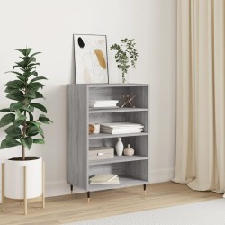 vidaXL Aparador alto madera de ingeniería gris Sonoma 57x35x90 cm