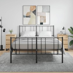 vidaXL Mesita noche 2 uds madera ingeniería roble Sonoma 40x35x69 cm