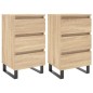 vidaXL Mesita noche 2 uds madera ingeniería roble Sonoma 40x35x69 cm vidaXL Mesita noche 2 uds madera ingeniería roble Sonoma 40x35x69 cm